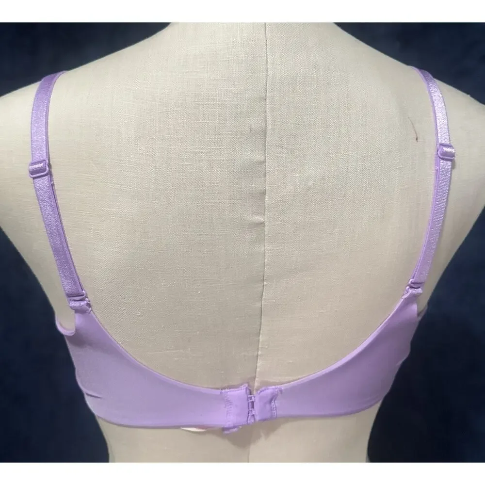 Victoria's Secret Lilac Purple Lace Demi Bra 34DD Underwire